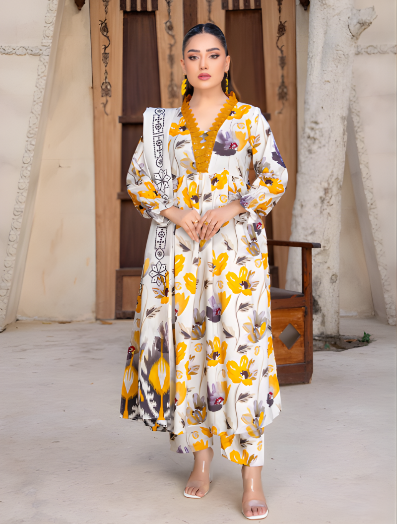 Floral Digital Print Viscos GV-07