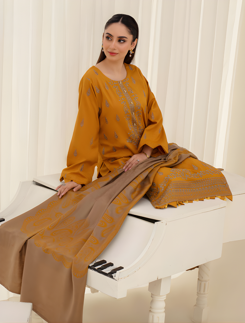 Mai Tai Dhanak Embroidered D-05 - Image 4