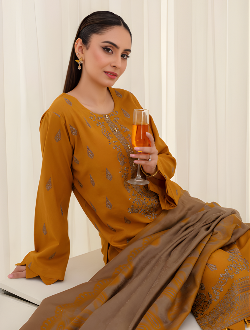 Mai Tai Dhanak Embroidered D-05 - Image 3