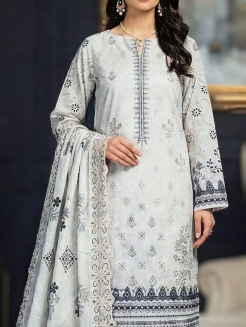 Digital Printed & Cutwork Shirt VOL-33-4