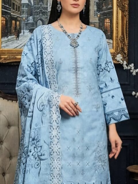 Digital Printed & Cutwork Shirt VOL-33-2