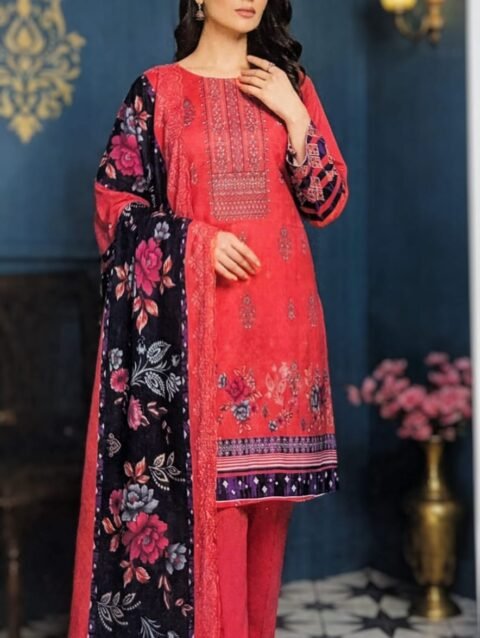 Digital Printed & Cutwork Shirt VOL-33-13