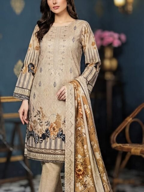 Digital Printed & Cutwork Shirt VOL-33-9